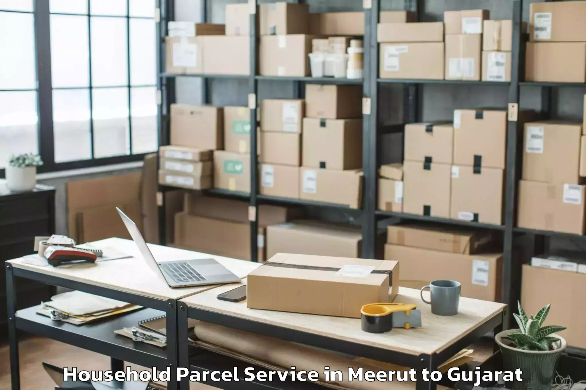 Easy Meerut to Ranavav Household Parcel Booking